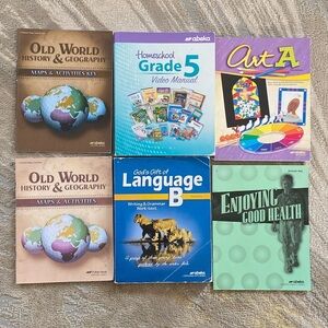 Abeka Grade 5 Homeschool video Manual, Text Books, Activities and Teacher book
